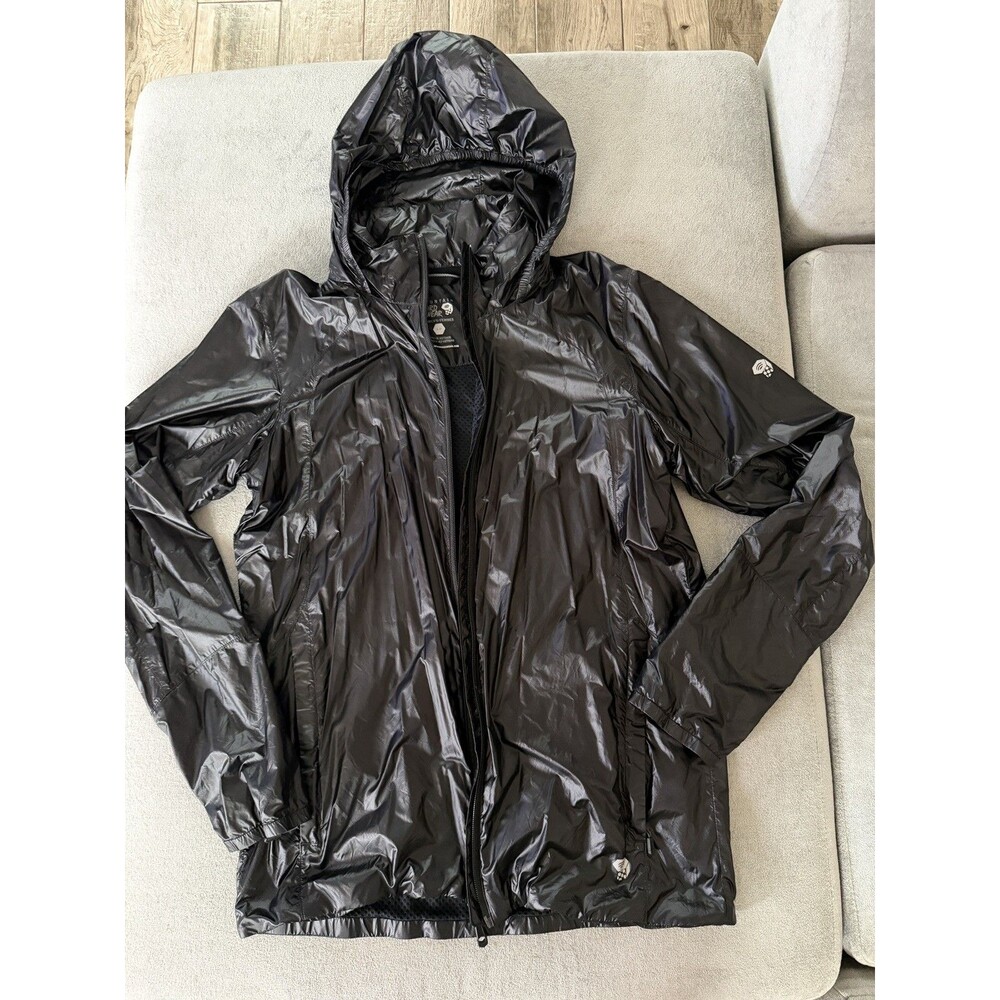 Mountain Hardwear Hooded Jacket Womens Small Black Windbreaker
